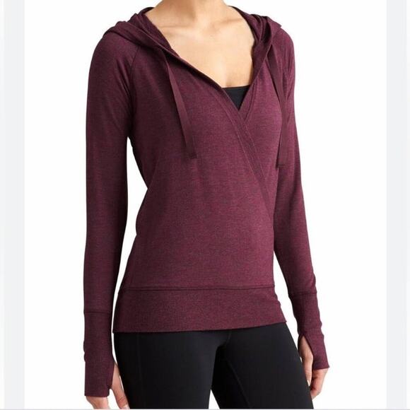 Athleta Tops - Athleta Inner Twist Hoodie Chianti Heather